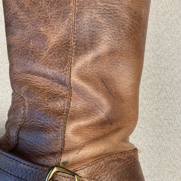 DUO Distressed Brown leather knee high riding boots Size 42 US 9-9.5 - Picture 9 of 11